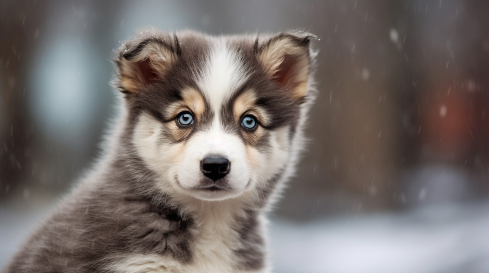 Cute Mini Huskydoodle Poodle Mix Pup