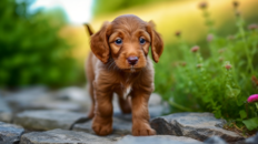 Cute Mini Irish Doodle Poodle Mix Pup